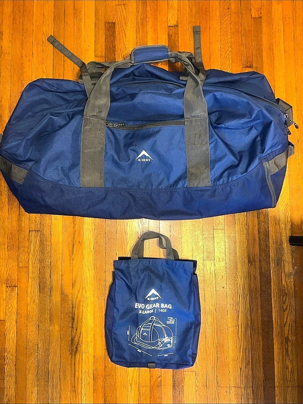 Apex EVO Gear Bag Blue Duffel Bag with Storage Pouch